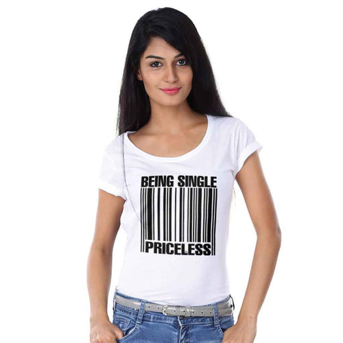 Being Single Priceless Couple Tees for women