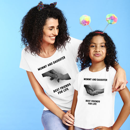 Best Friends For Life, Mom And Daughter Matching Tees