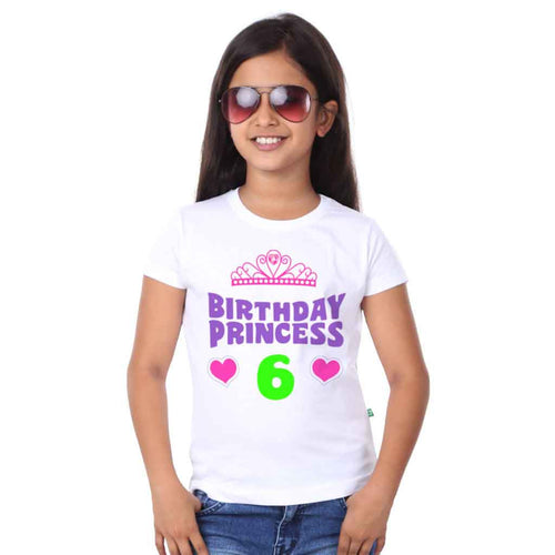 6 Year Birthday Princess Tees