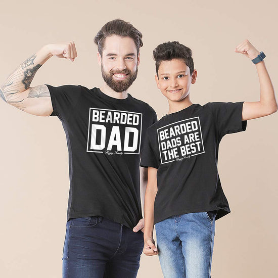 Black Bearded Dads Father-SonTees
