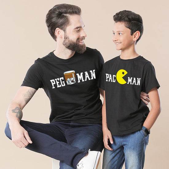 Black Peg/Pac Man Father-Son Tees