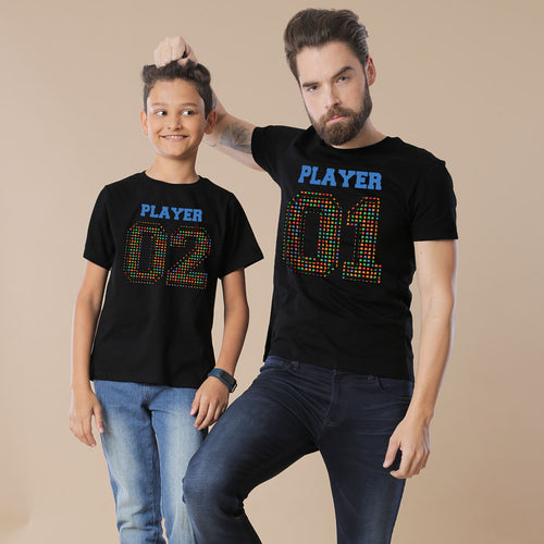 Black Player 01/02 Father-Son Tees