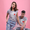 Bone Heart Art Couple Tees