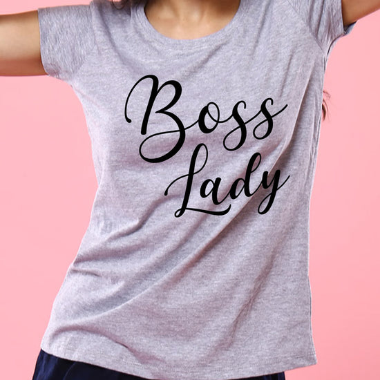 Boss Lady, Matching Tee And Bodysuit For Mom And Baby (Girl)