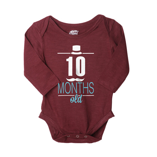 My 10th-12th Month, Set Of 3 Assorted Bodysuits For The Baby