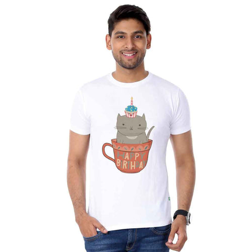 Cat On Cup Birthday Family Tees