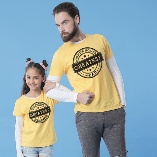 Certified Greatest Dad And Daughter Matching Tshirt