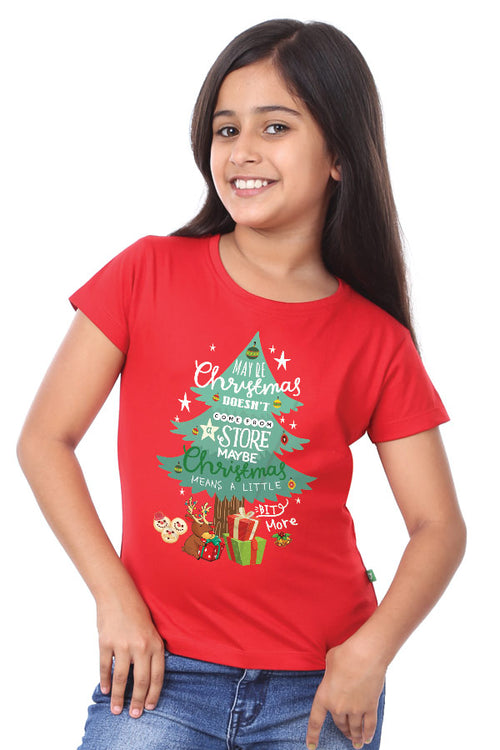 Christmas Means A Little Bit More,Tees For Girl
