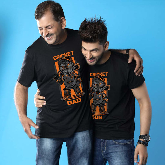Cricket Boys, Dad And Son Matching Adult Tees