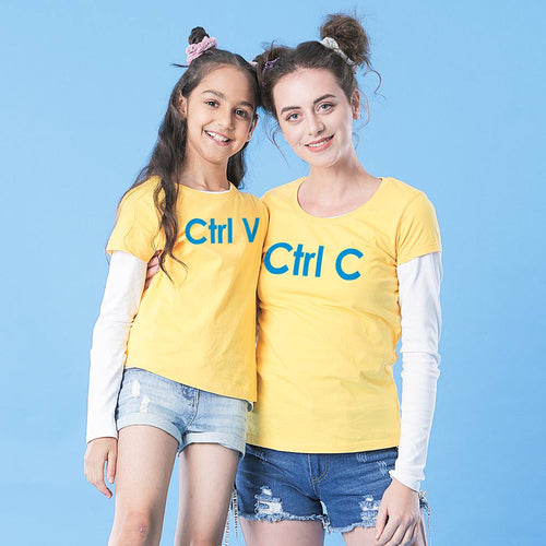 Ctrl V+ Ctrl C, Matching Mom And Daughter Tees