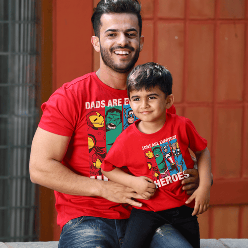 Dads Are Every Day Heroes, Matching Dad & Son Tees