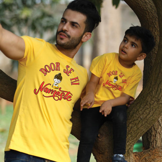 Door Se Hi Namaste Father Son Tees