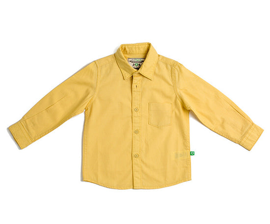 Yellow Full Sleeve Shirt With Bow