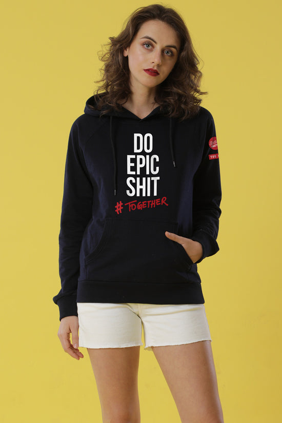 Epic Things Together, Matching Black Hoodies For Women