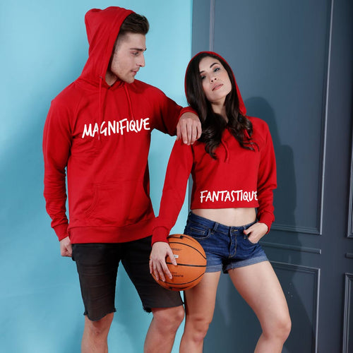 Magnifique, Matching Hoodie For Men And Crop Hoodie For Women
