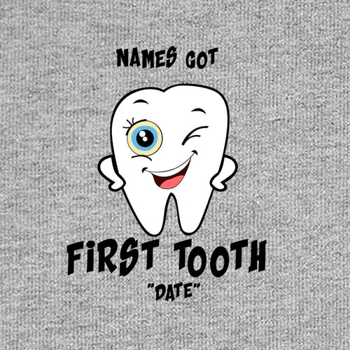First Tooth, Personalized Bodysuit For Baby