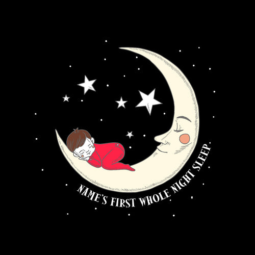 First Whole Night Sleep,  Personalized Bodysuit For Baby