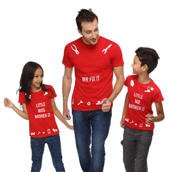 Mr Fix It Dad, Daughter and Son Tee
