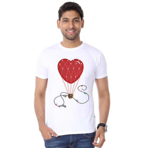 Love Hot Balloon Couple Tees