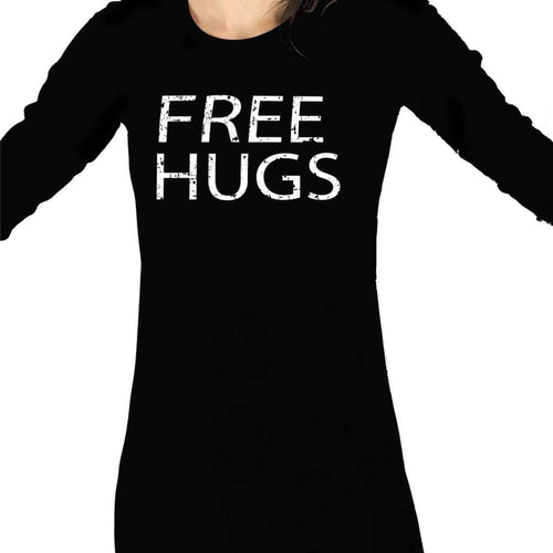 Free hug Black Knitted Dress For Mom Daughter