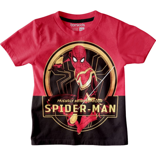 Spiderman Red/Black Boys Tshirt