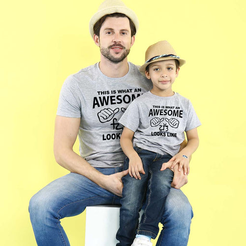 Punjabi Awesome Dad/Son, Matching Tees For Dad And Son