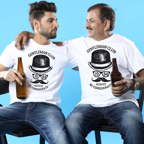 Gentleman Club, Dad And Son Matching Adult Tees