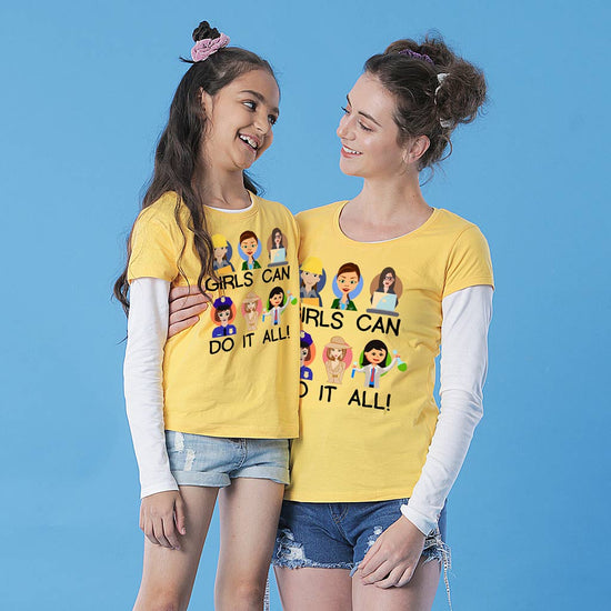 Girls Can Do It All Mom Daughter Tees