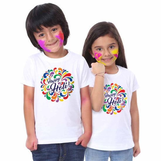 Happy Holi Bro & Sis Holi Tees