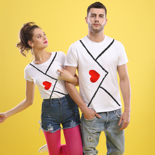 Heart Mail Couple Tees