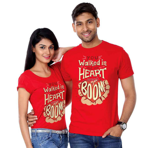 Heart Went Boom Couple Tees