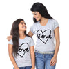 Mom & Daughter Love Heart Tees