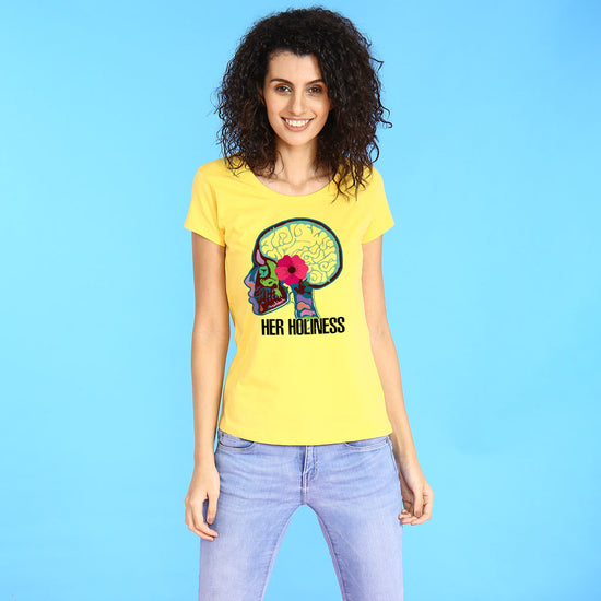 His/Her Holiness , Matching Holi Couple Tees For Women