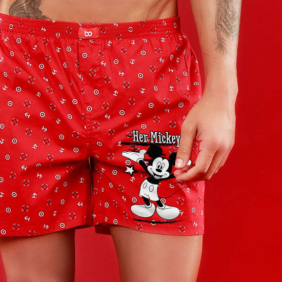 Her Mickey/His Minne, Disney Couple Boxers