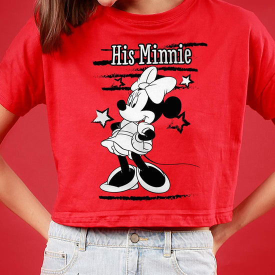 Her Mickey/His Minnie, Disney Couple Crop Top And Tees