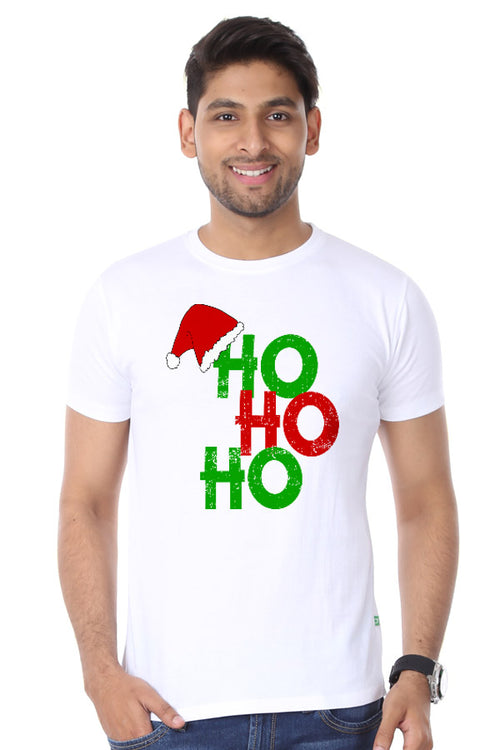 Ho Ho Ho Santa Caps Dad & Daughter Tshirt