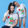 Ho ho ho, santa caps dad and daughter tees