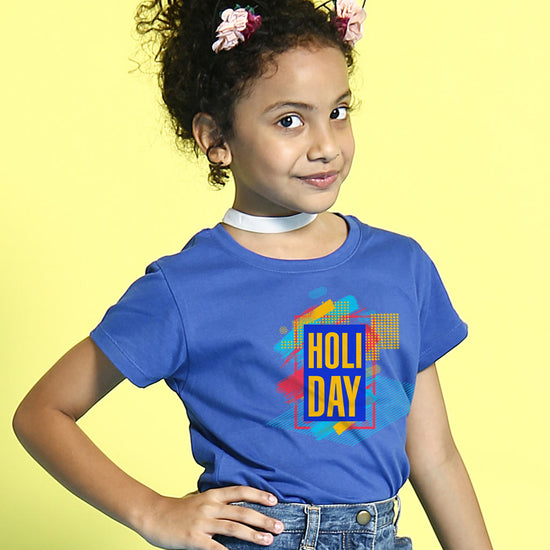 Holi Day , Matching Tees For Family for daughter