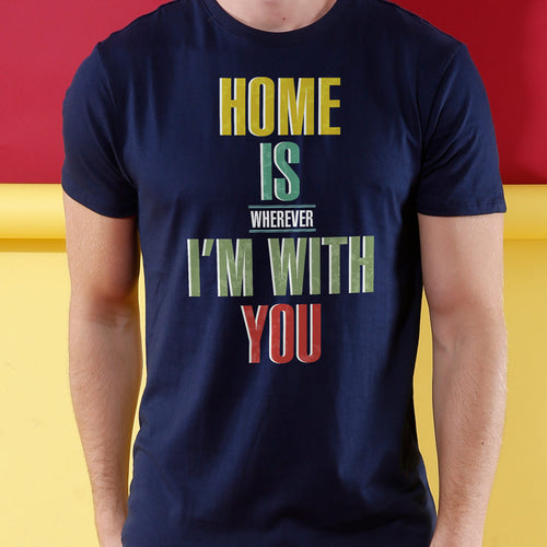 Home Is Wherever Couple Crop Top & Tee