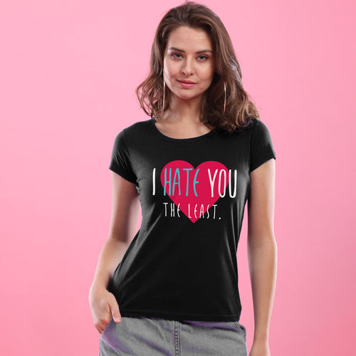 I Hate You The Least Couple Tees