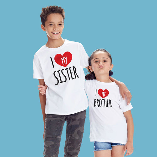 I Love My Brother/Sister,Matching Tees For Brother And Sister