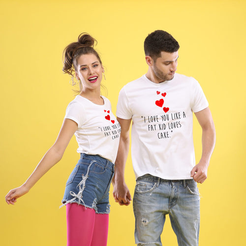 I Love You Like A Fat Boy Couple Tees