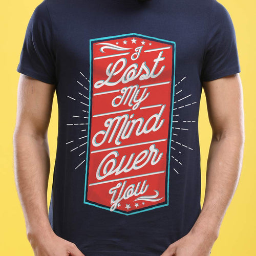 I've Lost My Mind, (Navy Blue) Matching Couples Tees