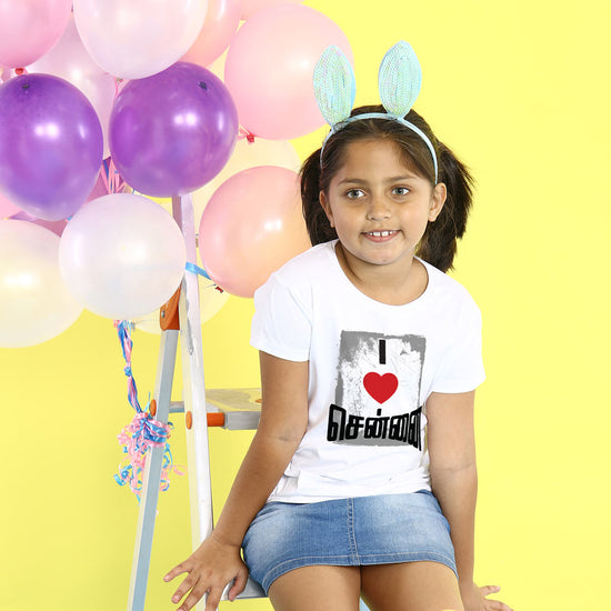 I Love Chennai, Tamil Matching Tees For Daughter