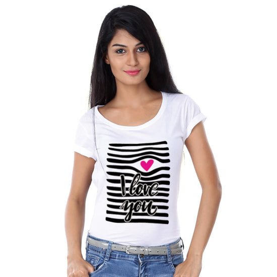 I Love You Lines Couple Tees for women