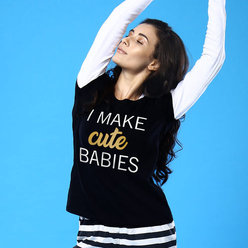 Cute Baby, Matching Tee And Bodysuit For Mom And Baby