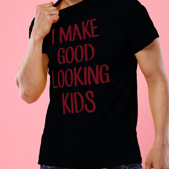 Good Looking Kid, Matching Tee And Bodysuit For Dad And Baby (Boy)