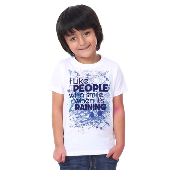 I Like People Who Smiling When Its Raining  Family Tees for son