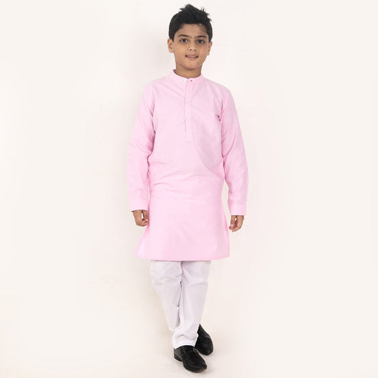 Light Pink Matching Kurta And Pyjams Set For Boy