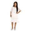 White gotta patti and zardosi work fusion dress